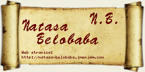 Nataša Belobaba vizit kartica